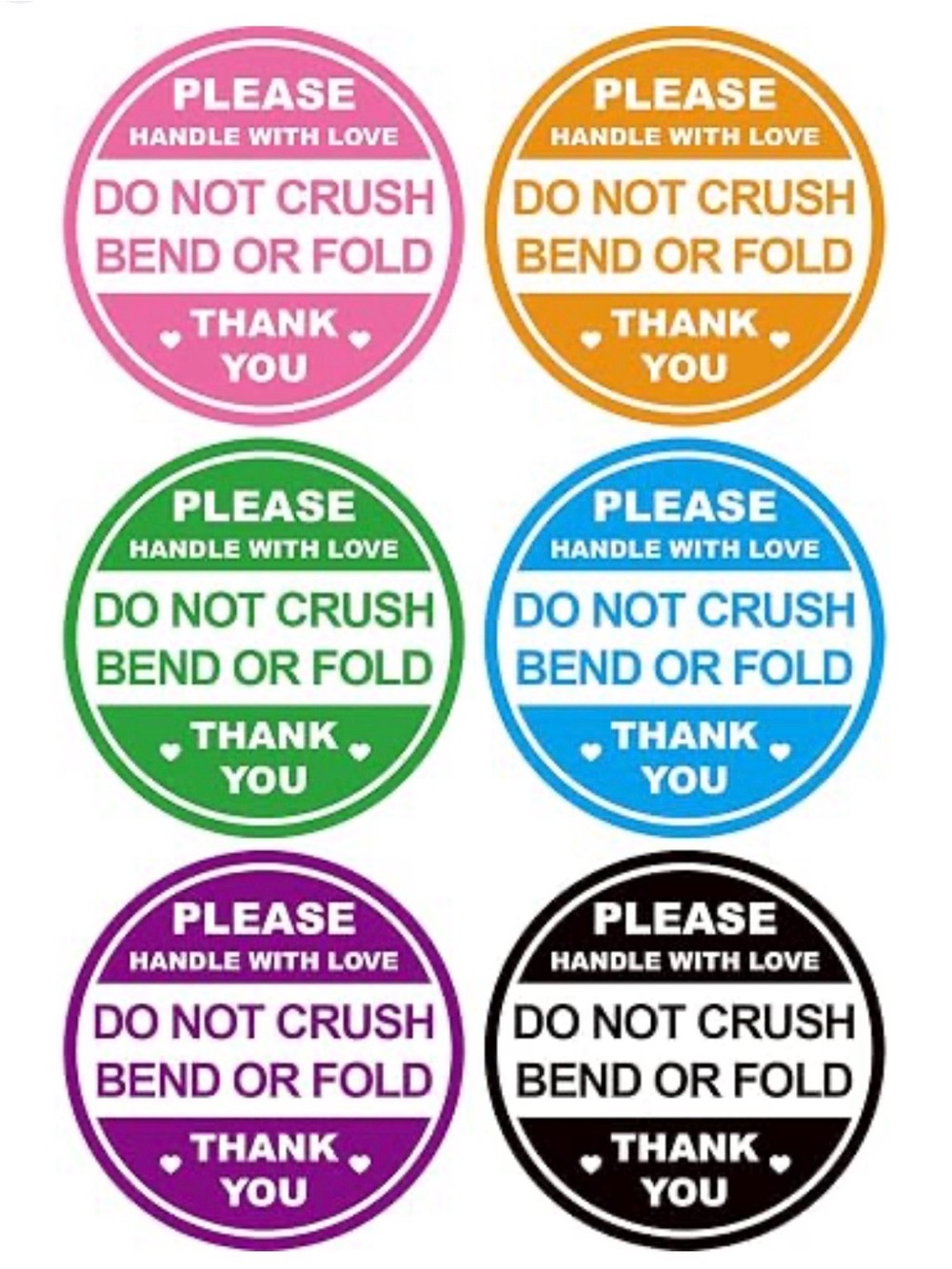 Fragile 2” stickers 100